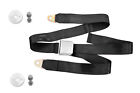 100beltblk Mustangs Unlimited Set Universal Seat Belt Black Mustang Cougar Falcon