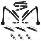 167993 Safetboy Black Retractable Seat Belts With Middle Lap Belt Kit