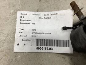 212.fd1k14 Fusion 2014 Seat Belt Rear 315350 212.fd1k14 Fusion 2014 Seat Belt Rear 315350