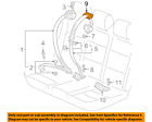 5k085778182v Volkswagen Vw Oem Golf Rear Seat Belt Guide