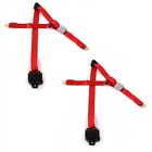 672844 Safetboy Camaro Airplane Red Retractable Bucket Seat Belt Kit Belts