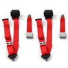 672877 Safetboy Camaro Airplane Red Retractable Bucket Seat Belt Kit Belts