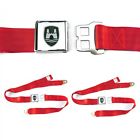 788011 Safetboy Vw Volkswagen Wolfsburg Red Lap Seat Belt Chrome Buckle