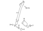991-803-036-03-n13 911 Porsche Genuine Belt Retractor