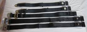 A2080-60 A.s.c.p. Safety Seat Belts 5 Black 2-pt Lap Universal Clean Gm Ford Dodge Muscle Hot Rod Classic