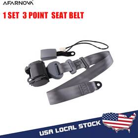 3-point-fixed Afarnova 6165797721 1x Fits Vlv Gray Adjustable Strap Seatbelt Cars Universal