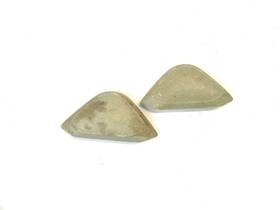 3735975 Amc Vintage Used 1985 Eagle Seat Belt Anchor Covers 1 Pair Gray #3735975