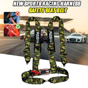 Rs-bag037-tp-camouflage Bartoo 4 Point 3 Inch Racing Style Harness Safety Seat Belt 4pt Camlock Quick Release Us