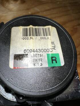 609443000 Bmw 2013 135i Seatbelt Rear Right Passenger Side