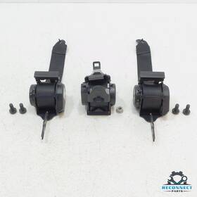 619185400e Bmw 12-18 328i M3 F30 Rear Left Right Center Seat Belt Retractor Black Set Oem