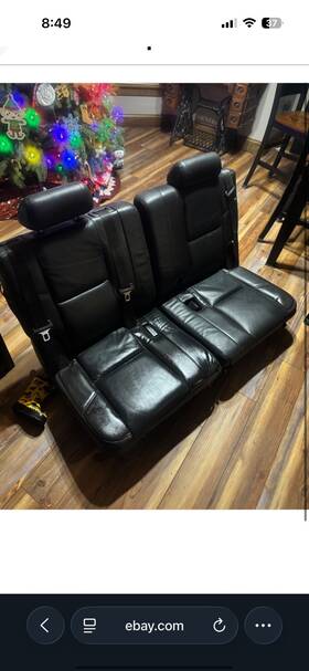 212.gm8c10 Chevrolet Truck 07-14 Suburban Tahoe Yukon Denali Escalade Third 3rd Row Seats Set Black