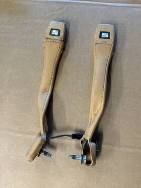 L702 Chrylser Corp 81-90 Dodge Ram Truck Front Bucket Seat Belt Light Yellow Tan