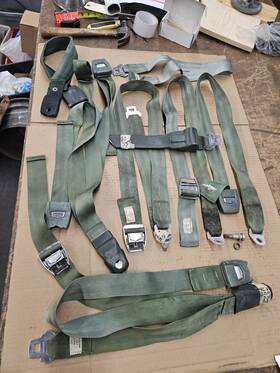 3454602 Chrysler Dodge Plymouth 1970 Mopar A C Body Dart Valiant Swinger Gts Corp Seat Belts Green