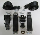 Ebakt23b Andover Restraints Dual Retractor Corvette Seat Belt Set Black