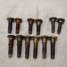380528-s Ford 1967 1968 Seat Belt Bolts 7/16 -20- 1 1/2 And 2 Inch Hex Head Shoulder