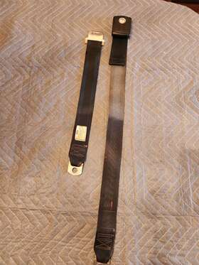 Ford 68 69 70 71 72 73 74 75 Truck Lap Seatbelt Seat Belt Set Black 40 Inch F150 F250 F350