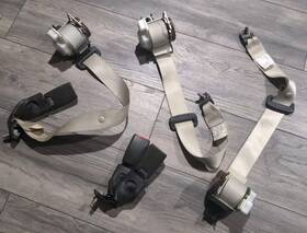 6e53-54611b66-awk Ford 06-09 Fusion Milan Rear Seat Belt Retractor Set Assembly With Buckles Tan