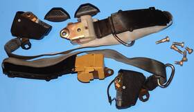 D5sb-6560270-aa Ford 1974 1975 1976 Lincoln Mark Iv Oem Front Seat Belt Assembly - Pair