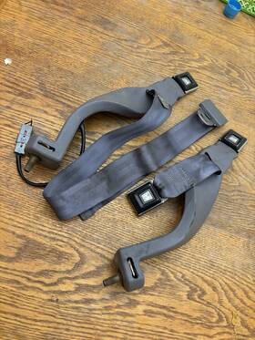 F4tz-1861202-c Ford 92-96 Obs F150 F250 Jump Seat 40/20/40 Bucket Belt Buckles Gray