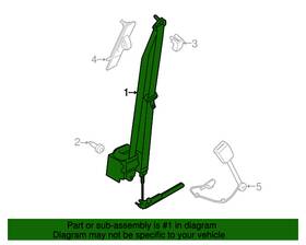 Gn1z-58611b09-aa Ford Oem Ecosport - Left Front Seat Belt Assembly