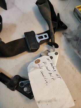 Gr3z76611b08ab Ford 15-17 Mustang Convertible Front Passenger Side Right Seat Belt Buckle Restraint