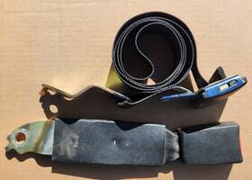 6l3z-15611b64-ac Ford Trw 2004-2008 F150 Front Seat Center Lap Belt And Buckle Set Black Oem