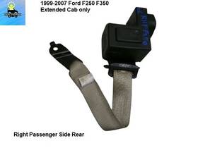Yc3z28611b68ccc Ford 99 To 07 F250 F350 Right Rear Seatbelt Retractor Extended