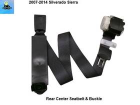 19151328 General Motors 07 To 13 Silverado Sierra Rear Center Seat Seatbelt Belt And Buckle Crew 19151328 General Motors 07 To 13 Silverado Sierra Rear Center Seat Seatbelt Belt And Buckle Crew