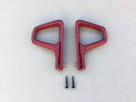 20457371 Gm 1982-1990 Camaro Firebird Seat Belt Guides Seatbelt Holders Red Oem