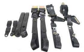 241174 Gm 2000-2002 Camaro Firebird Ebony Driver Passenger Front Rear Seat Belt Set Oem