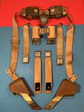 Gm 2nd 1974-1981 Camaro Firebird Trans Am 74-81 Complete Seatbelt Set Tan Original Clean Gm 2nd 1974-1981 Camaro Firebird Trans Am 74-81 Complete Seatbelt Set Tan Original Clean