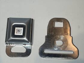 A2248 Gm Vintage Chrome Seat Belt Buckle Male Wm03 And Female Car Truck Safety Set
