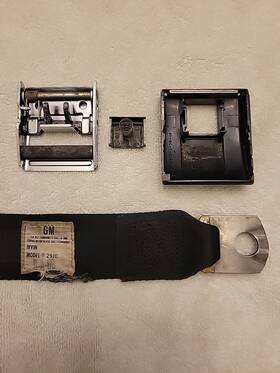 Ic-4500 Gm - Irvin Ic4500 1969 Dated F Body Lap Belt 35 Inch Model #2910 And Buckle
