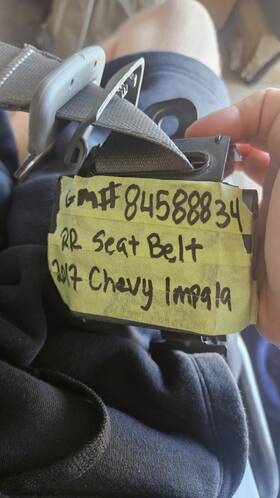 84588834 Gm Oem 16-20 Impala Restraint Systems Rear Seat Belts-outer Belt Assy 84588834 Gm Oem 16-20 Impala Restraint Systems Rear Seat Belts-outer Belt Assy