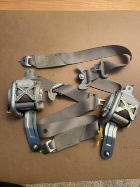 2448374 Honda 12-15 Civic Sedan Front Seat Belts Seatbelts Driver Passenger Gray Oem