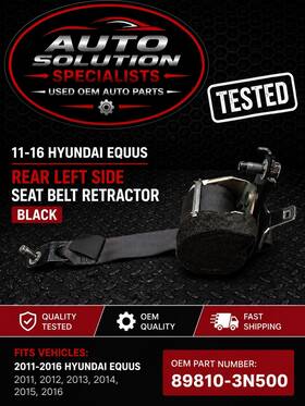 Hyundai 898103n500 /89810 3n500 11-16 Equus Rear Left Driver Seat Belt Retractor Black Oem 89810-3n500