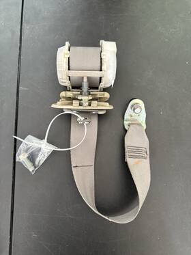 Jj086 Infiniti 2008-2013 G37 Coupe Rear Driver Side Seat Belt Assembly Beige Oem