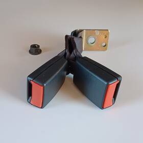 2r83-f60045-aaleg Jaguar 2003-11 S-type Xf Xfr Warm Charcoal Left Rear Seat Belt Buckle End