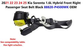 88820p4500wk Kia 21 22 23 24 25 Sorento 1.6l Hybrid Front Right Seat Belt Black
