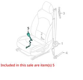88840m7000wk Kia Seat Belt Front Sedan Passenger Buckle Fits 19-23 Forte 4470954
