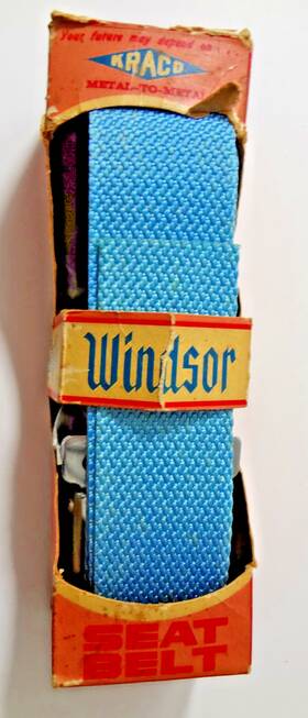 W-1500 Kraco Windsor Vintage Seatbelt Model W 1500 With Hardware Inch Nos 1963 W-1500 Kraco Windsor Vintage Seatbelt Model W 1500 With Hardware Inch Nos 1963