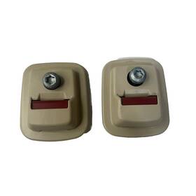 2308600096 Mercedes-benz 03-08 Sl500 Rear Luggage Seat Belt Clip Buckle 2 Pcs Beige