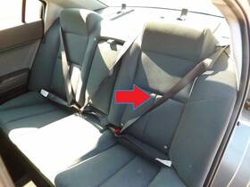 212.ms1r05 Mitsubishi 2004-2008 Galant Left Rear Seat Belt W Retractor 04 05 06 07 08 2005