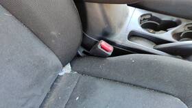 7000b532 Mitsubishi 03-04 Outlander Passenger Right Front Seat Belt Buckle Receiver Black