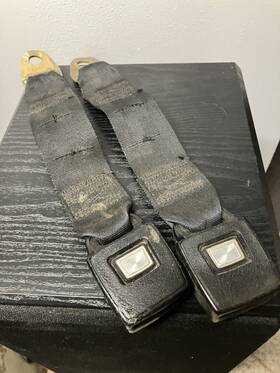 3861442 Mopar Rear Seat Belts Pair 1974-1978 Dodge Plymouth B-body Roadrunner Charger