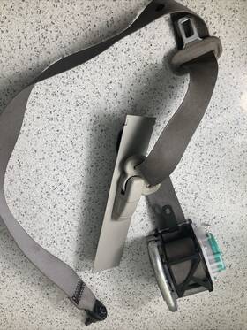 Tk-ah2-g2355 Nissan 212.da1415 12 13 14 15 16 17 Quest Seat Belt Rear Driver Left P/n Gray