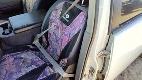 868857s080 Nissan Trucks 04-06 Titan Driver Left Front Seat Belt Retractor Crew Cab Shoulder W Graphite