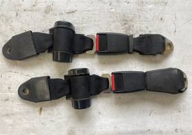 00010614 Porsche 924 944 951 968 Rear Seat Belts Receiver Buckle Set Pair Black Oem