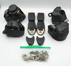 96480303303-g3906-2 Porsche Oem 1995-1998 911 993 Front And Back Seat Belt Set