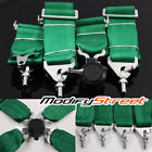Sb-403-4pt-gn-2pc Modifystreet Inch Green Nylon Camlock Harness Racing Buckle Seat Belts
